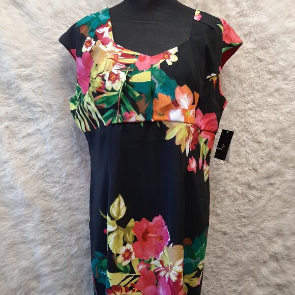 Ronni Nicole Women's Floral Print Sleeveless Midi Dress 16 - Picture 1 of 8